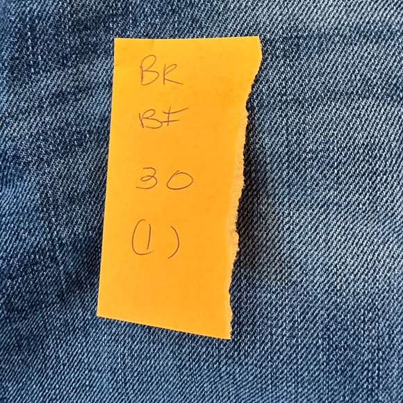 Banana Republic Medium Wash Blue Boyfriend Roby Paint Splatter Jeans Premium 30 - Picture 9 of 16